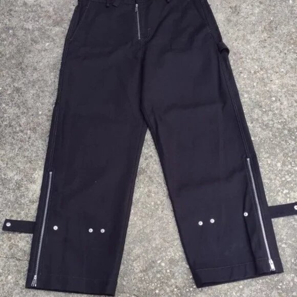 Dion Lee Black Utility Twill Pants AUS 14 UK 14 US 10 High Waist Zip Cuff NWOT - Picture 3 of 13